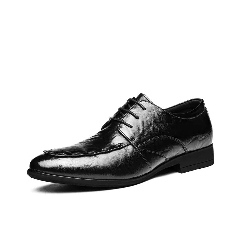 CHINT Dress Shoes Men Low Top Black-1