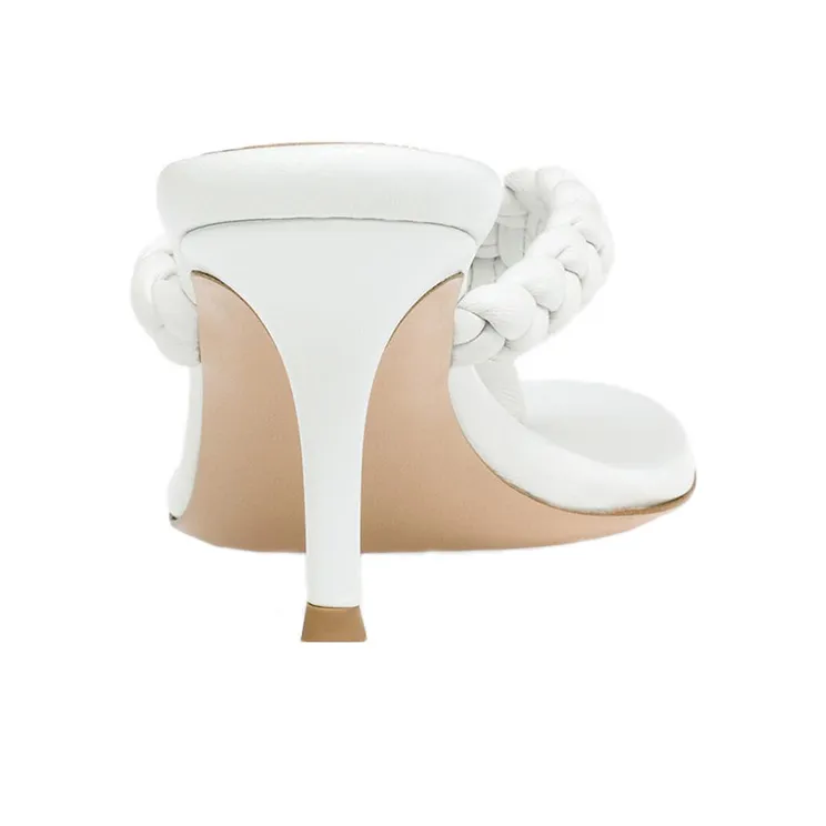 GIANVITO ROSSI Tropea 70mm Braided Thong Mules-4