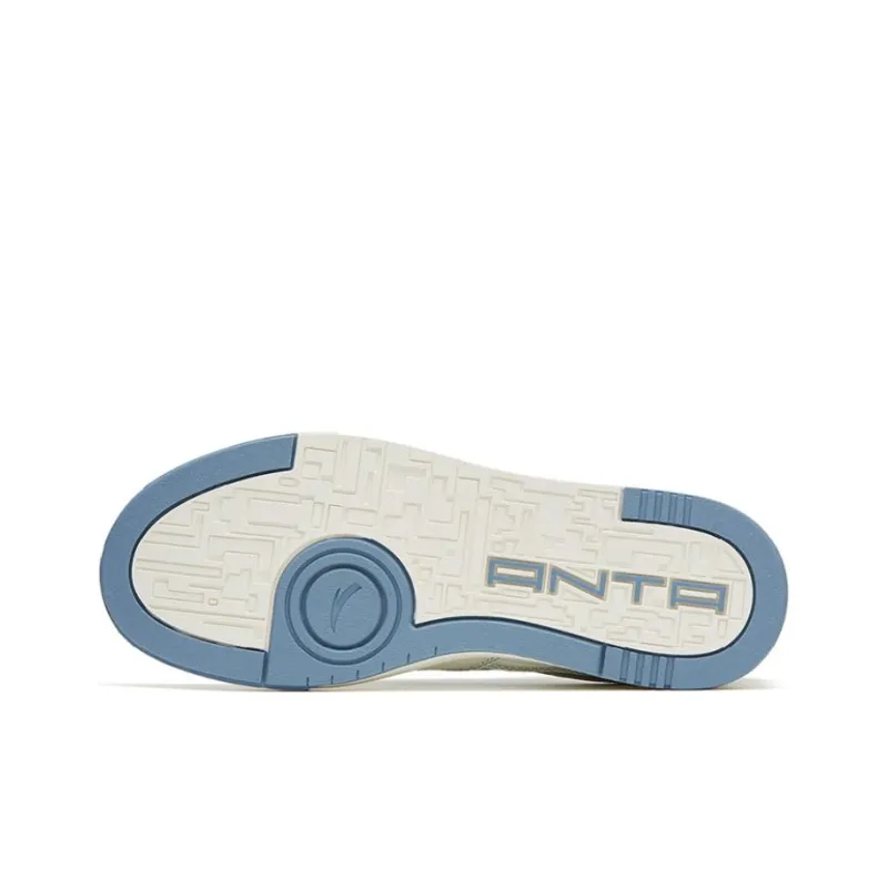 Anta Street Naughty Anti Slip Wear Resistant Low Top Skateboard Shoes Men's White Blue Tie Dye-4