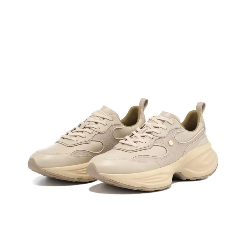 LI NING 1990 Clouds Rebound Cushioning Slip Resistant Low Top Running Shoes Men's Dawn Gray-1
