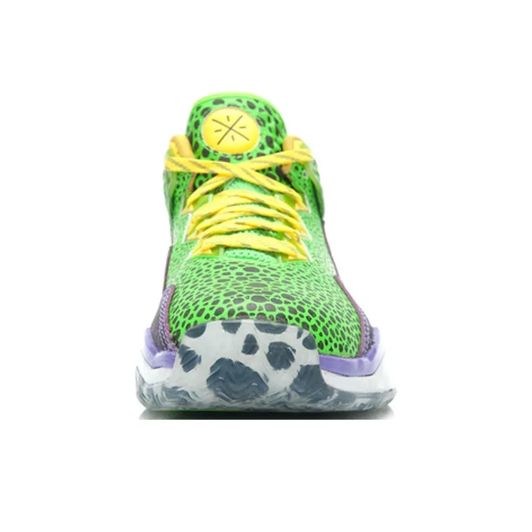 LiNing WOW 3 Way Of Wade 3 All Star Cushioned Slip Resistant Coverage Mid Top Basketball Shoes Men's Green Purple-3