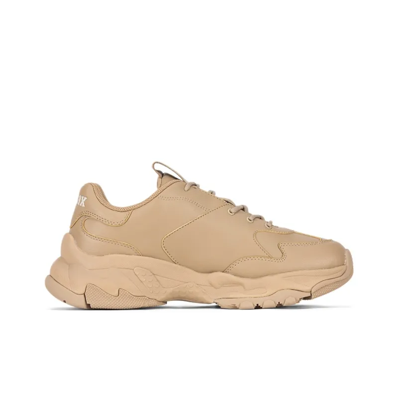 MLB Big Ball Chunky Cushioning Anti Slip And Wear Resistant Low Top Chunky Sneakers Unisex Beige Yellow-1