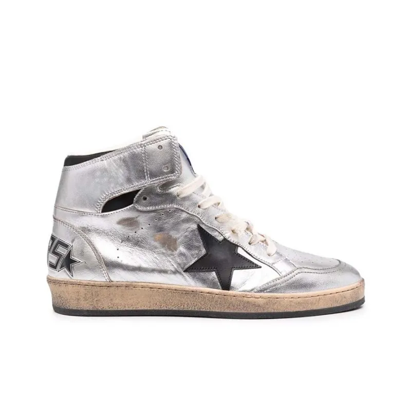 Golden Goose Sky Star Stylish Skateboarding Shoes Women's Silver-1