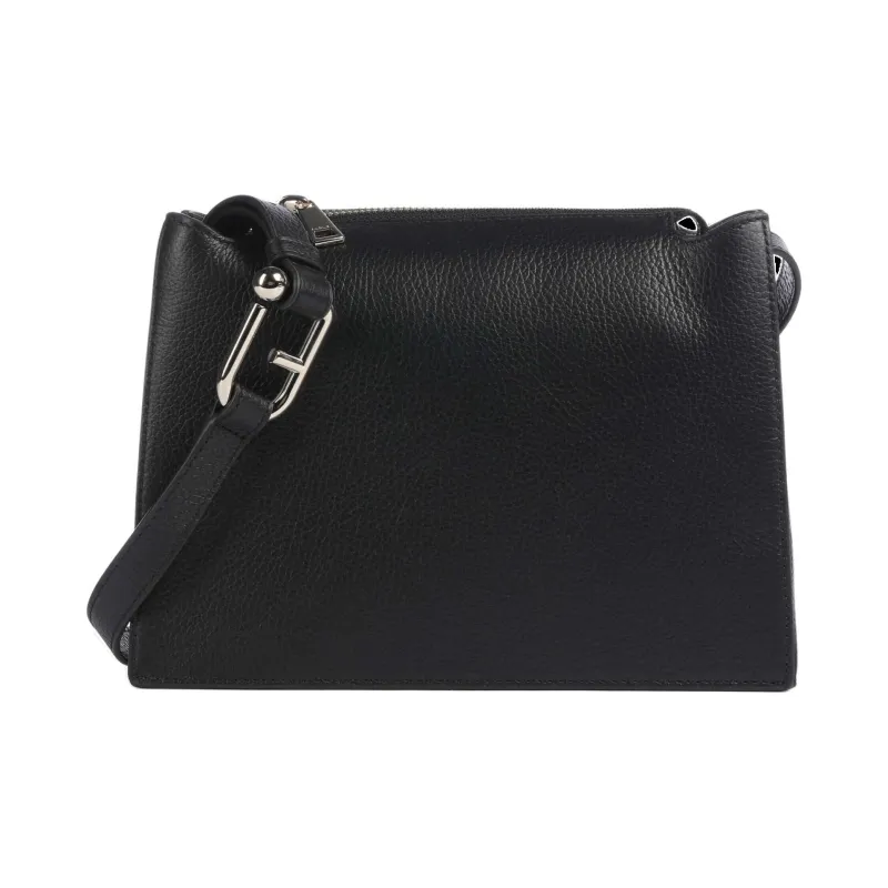 Furla Grained Leather Handbag Shoulder Bag Crossbody Bag Small Size Women's Black-0