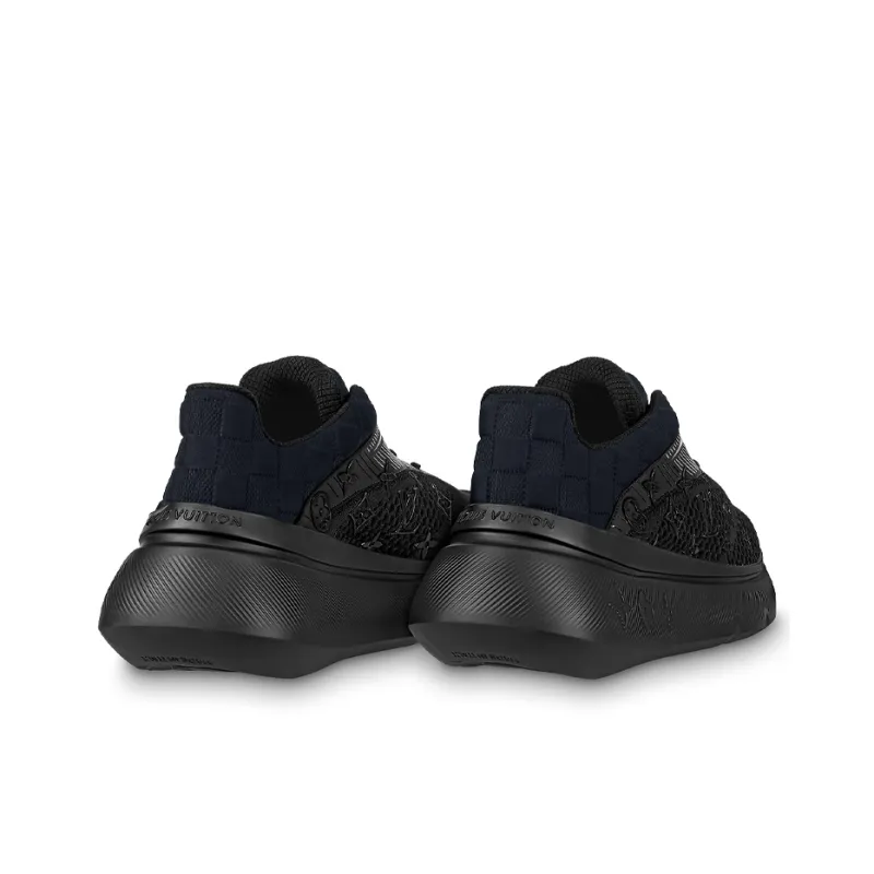 LOUIS VUITTON Show Up Abrasion Resistant Low Top Casual Shoes Men's Black-3