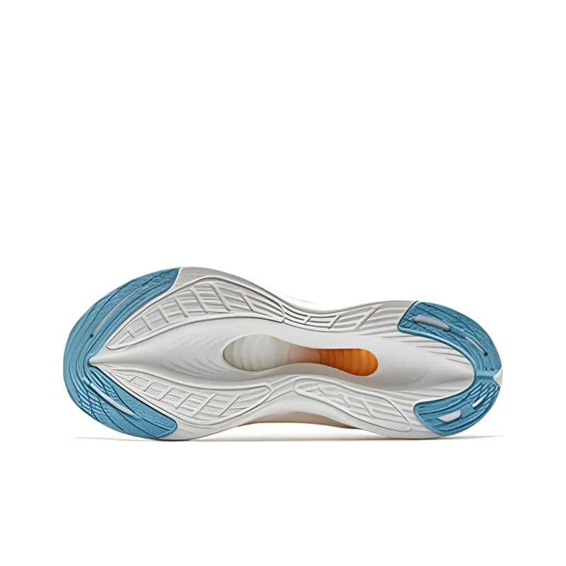 XTEP Hydrogen Wind Technology 6.0 Durable Breathable Low Top Running Shoes Men's White Yellow-4