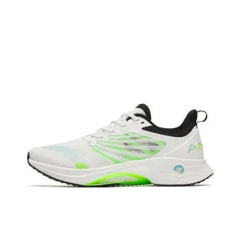Anta MACH 3.0 Cushioned Slip Resistant Abrasion Resistant Low Top Casual Running Shoes Men's White Green