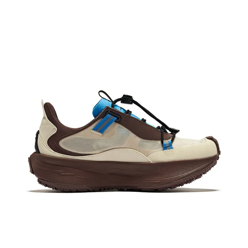 Erke Mountain Realm Breathable Slip Resistant Low Top Casual Shoes Women's Warm Linen Coffee-1