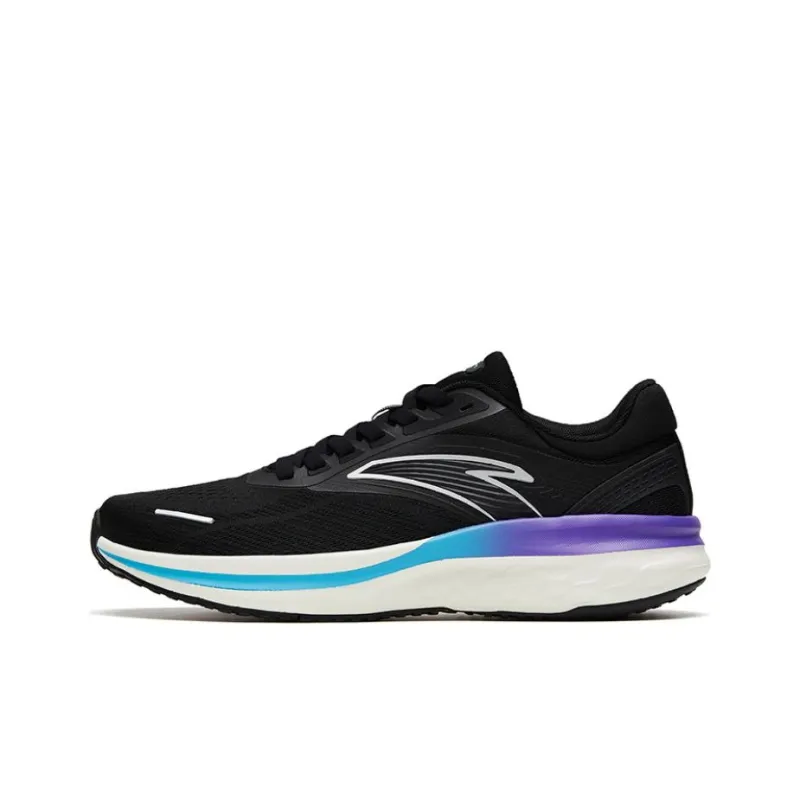 Anta LingFeng Lightweight And Wear resistant Low Top Running Shoes Black-0