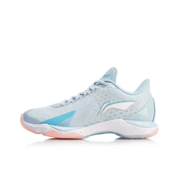LiNing Raid 3 Cushioning Breathable Abrasion Resistant Slip Resistant Low Top Badminton Shoes Women's Light Blue