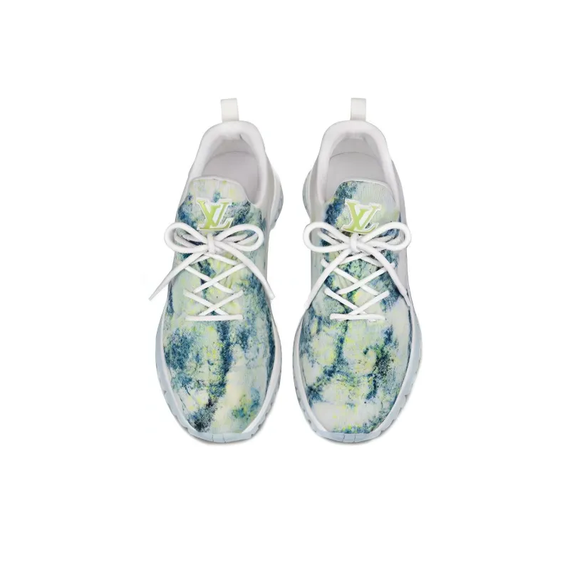 LOUIS VUITTON V.N.R Tie & Dye Low Top Casual Shoes Men's White Green-4