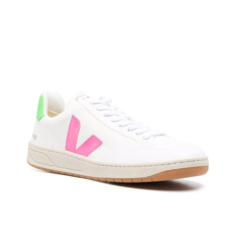 VEJA V 12 B Mesh White Green Pink-1