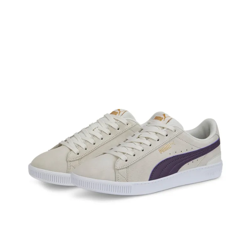 PUMA Vikky V3 Anti-Slip Wear-Resistant Low-Top Skateboard Shoes Women's Gray Purple-2