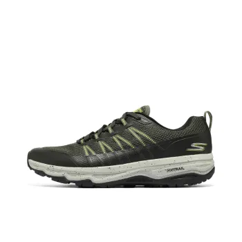 Skechers Go Run Trail Altitude Breathable Low-Top Running Shoes Men's Black Green