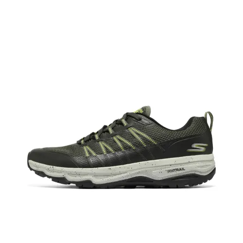 Skechers Go Run Trail Running Shoes Men Low-Top Black/Green