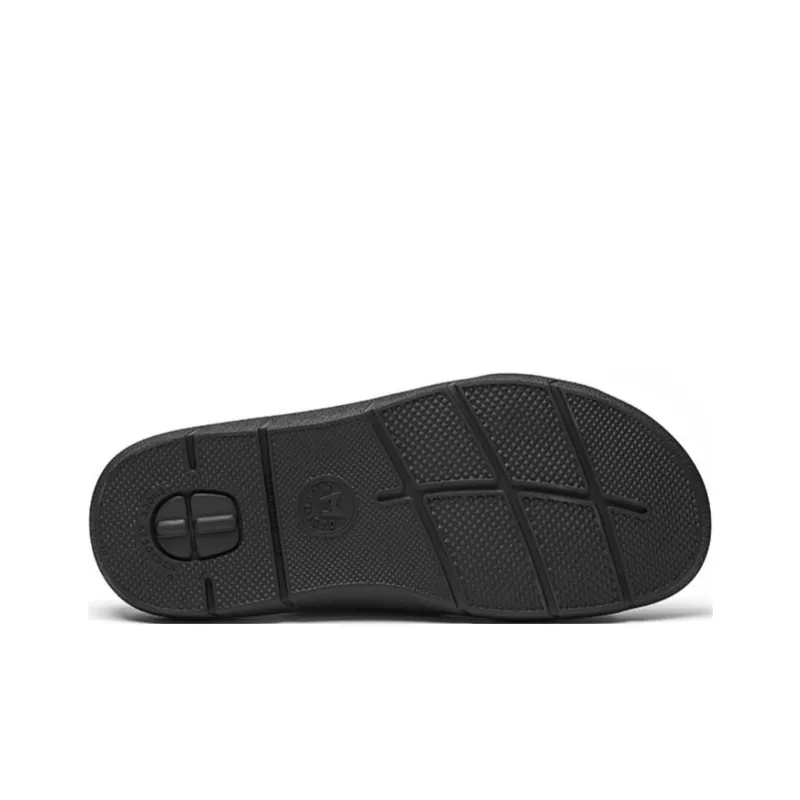 MEPHISTO Slide Slippers Men Sand/Navy Blue/Black-17