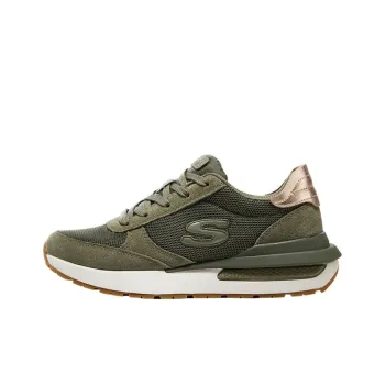 Skechers Street Kesa Shoes Anti-Slip And Wear-Resistant Support Low-Top Casual Shoes Women's Olive Green