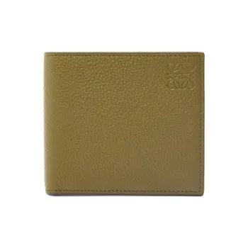 LOEWE Grained Calfskin Wallet Men's Olive Green