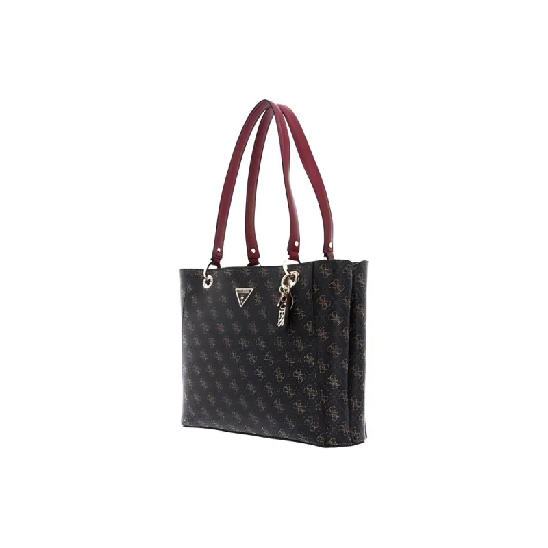 GUESS Polyurethane Tote Bag Shopping Bag Handbag Shoulder Bag Women's Brown-3