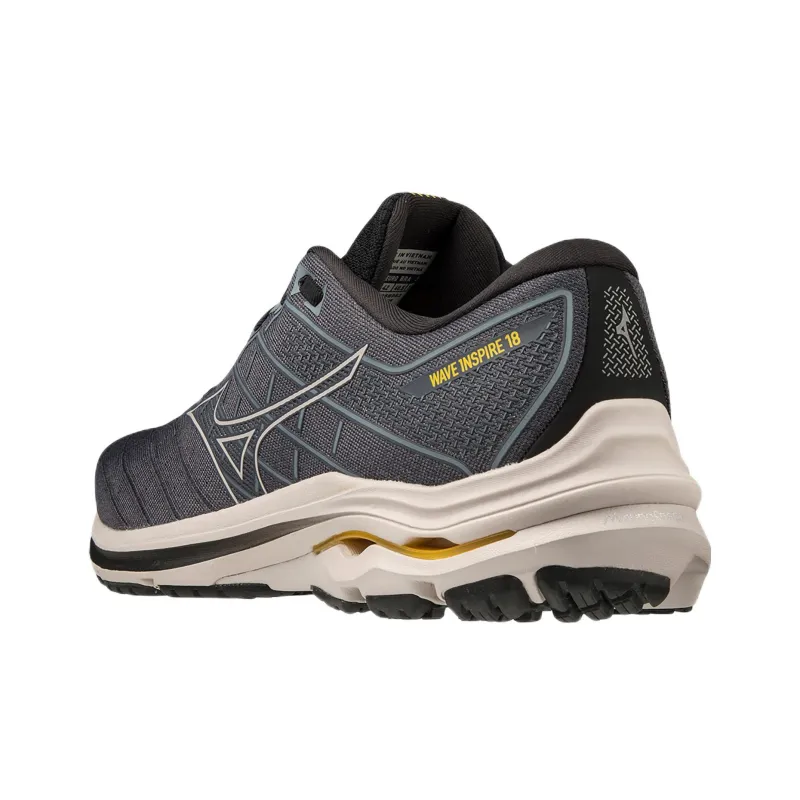Mizuno Wave Inspire 18 Running Shoes Black Gray Color-2