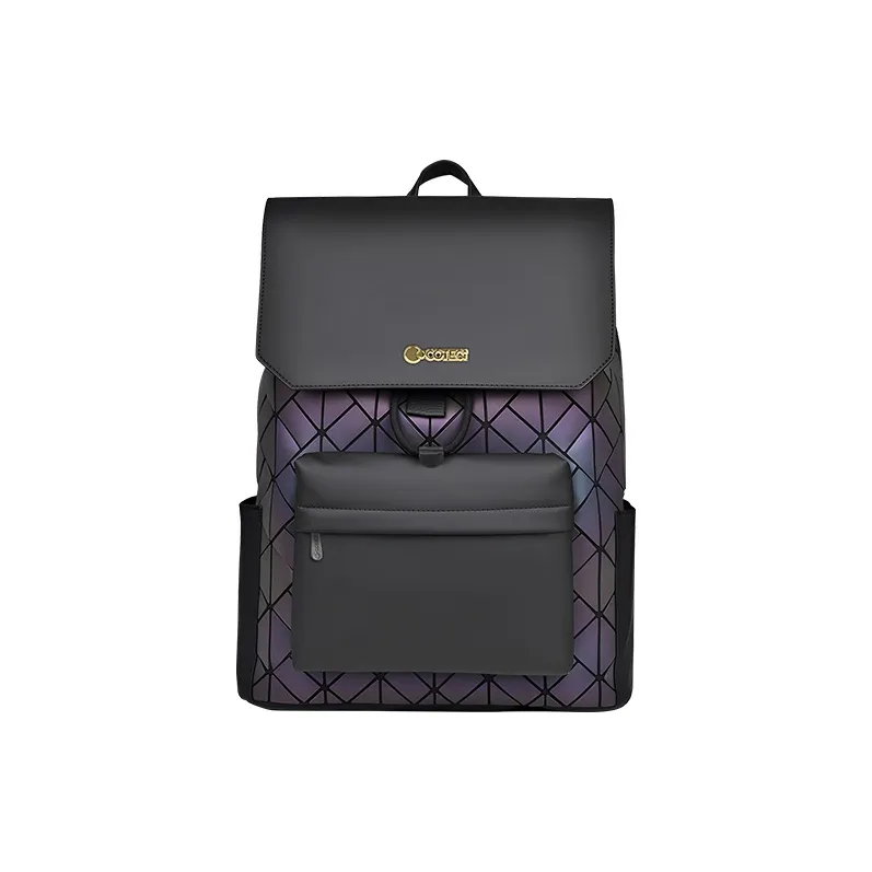 COTECi PU Backpack Regular Unisex Black/Gray/Dazzling Color-4