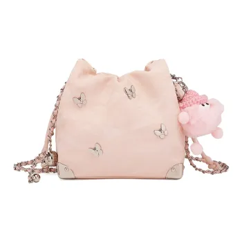 MEXICAN PU Shoulder Bag, Chain Crossbody Bag Small Size Women's Light Pink/Gray Blue/Gray Blue/Light Green/Ecru