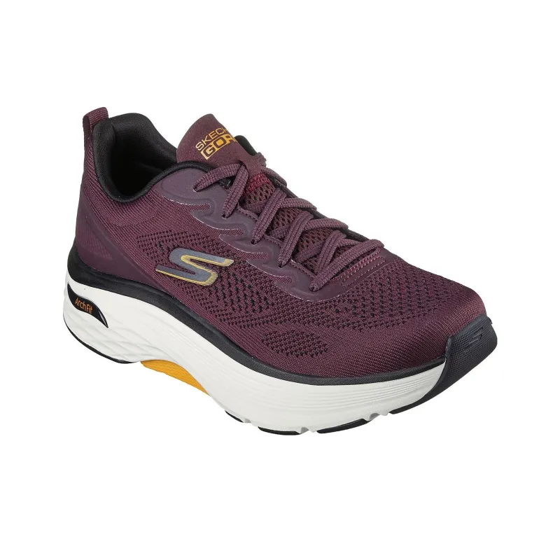 Skechers Max Cushioning Arch Fit Cushioning Anti-Slip And Wear-Resistant Low-Top Running Shoes Burgundy-2