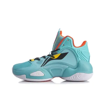 LiNing Power 6 V2 Cushioned Slip Resistant Mid Top Basketball Shoes Men's Blue