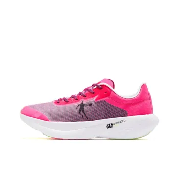 QIAODAN Flying Shadow PB1.0 Durable Breathable Low Top Running Shoes Men's Pink Green