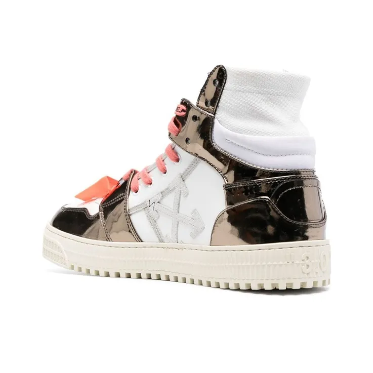 OFF WHITE 3.0 Off Court High Top Sneakers White Gunmetal-3