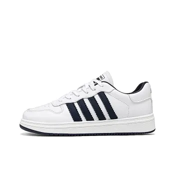 WARRIOR Skateboard Shoes Unisex Low Top White Navy Blue