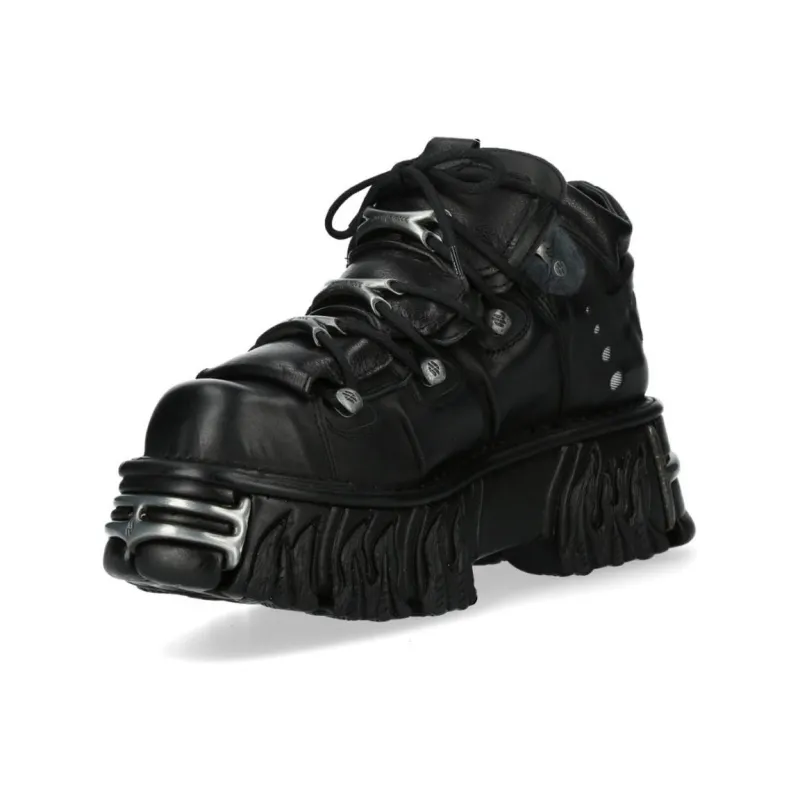 NEW ROCK Low-Top Casual Shoes Unisex Black-1