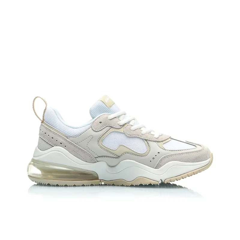 LiNing CF Counterflow Neon Source Cushioned Slip Resistant Low Top Sports Casual Shoes Women's Ecru-1