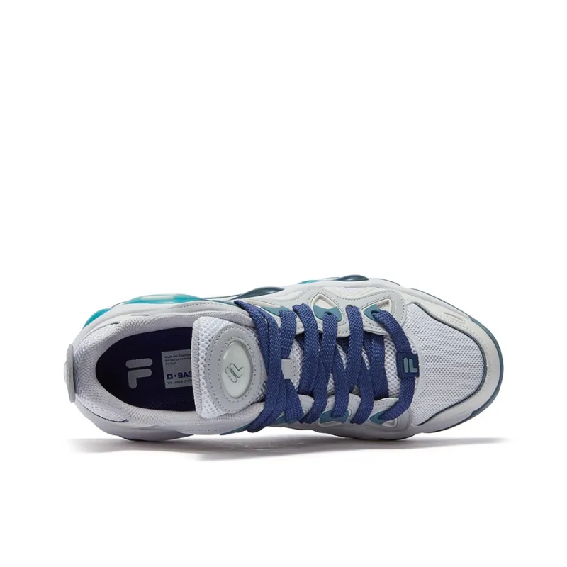 FILA FUSION VERTICAL Cushioning And Breathable Low Top Basketball Shoes Men's White Fragrance Snow-2
