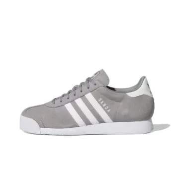Adidas Originals Samoa Durable Breathable Low Top Skateboard Shoes Unisex Gray White