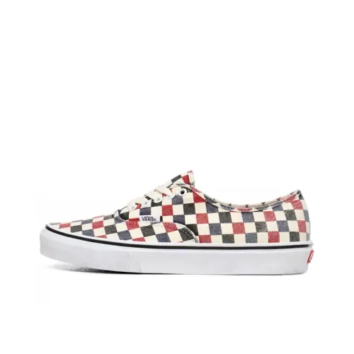 Vans Authentic Skateboard Shoes Unisex Low-Top Black/Red