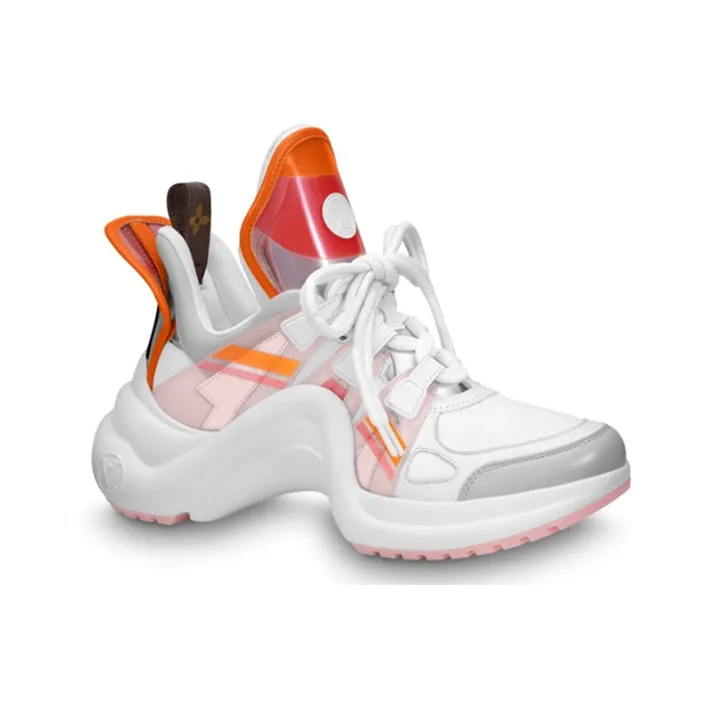 LOUIS VUITTON Lv Archlight Sports Shoes White/Orange Women's-1