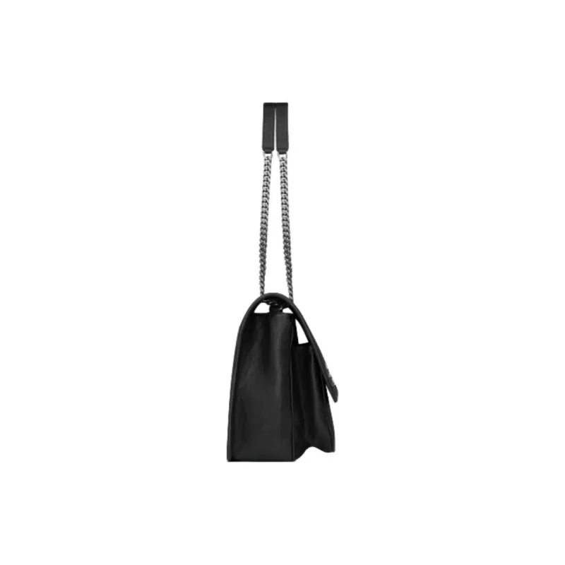 SAINT LAURENT Niki Grain Sheepskin Handbag, Shoulder Bag Women's Black-2