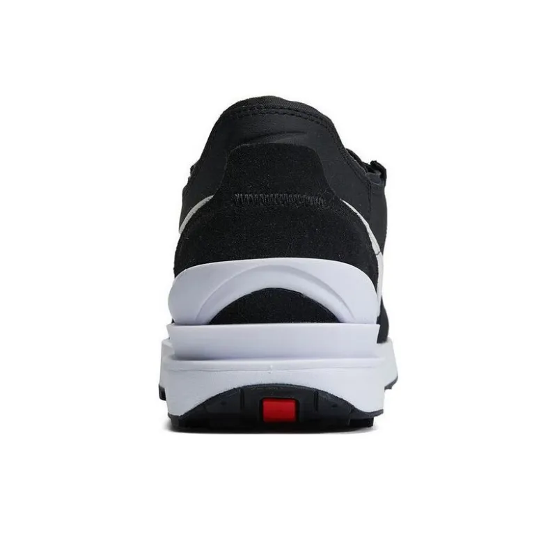 Nike Waffle One Leather Black White-3