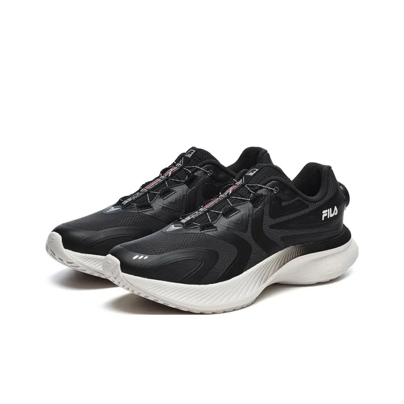 FILA Athletics Energy Cushioning Anti Slip And Wear Resistant Low Top Long Distance Running Running Shoes Men's Black-2