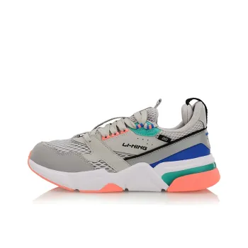 LiNing 001 Departure Breathable, Balanced, Lightweight Low Top Casual Shoes Women's Microcrystalline Gray