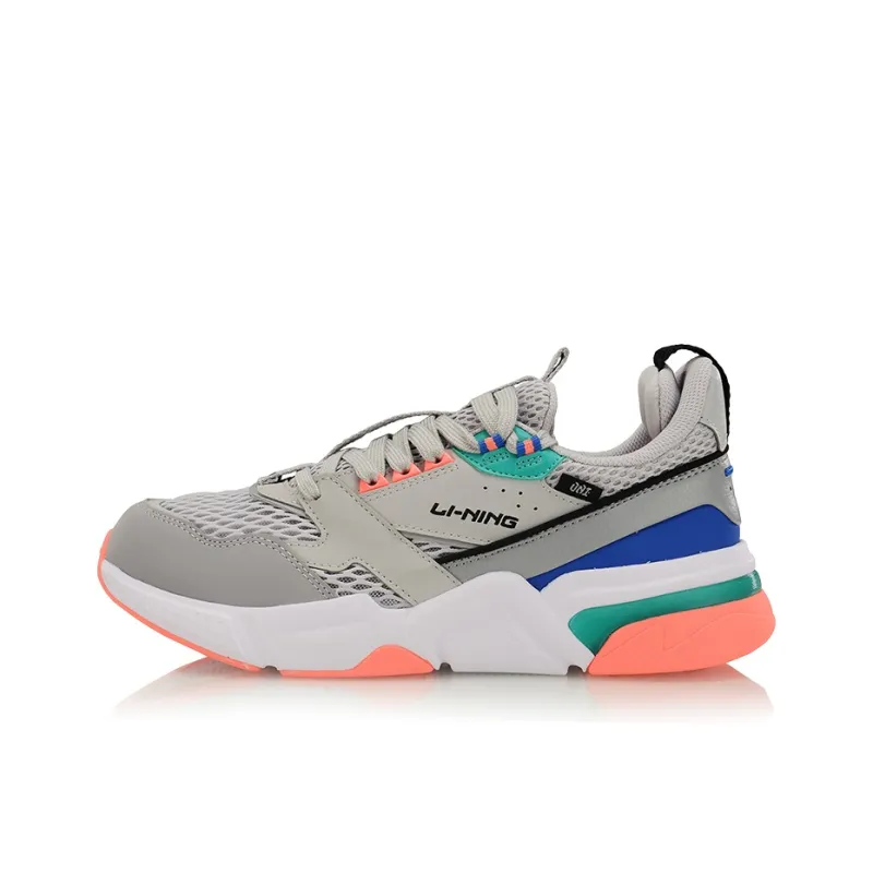 LiNing 001 Departure Breathable, Balanced, Lightweight Low Top Casual Shoes Women's Microcrystalline Gray-0