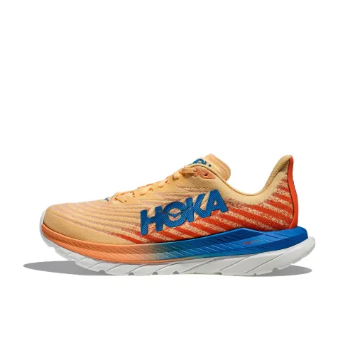 HOKA ONE ONE Mach 5 Running Shoes Men Low-Top Bright Orange