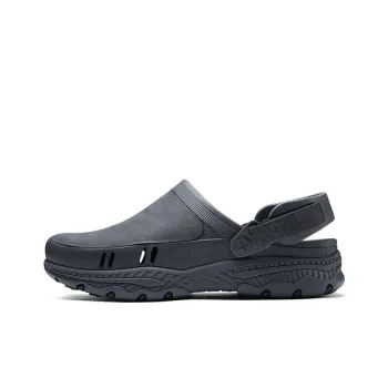 Skechers Foamies Rubber Sole Wrap toe Slippers Men's Gray