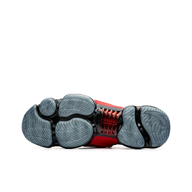 Anta SEEED Zero Bound Cushioned Slip-Resistant Abrasion-Resistant Breathable Low-Top Running Shoes Men's Black Red-5