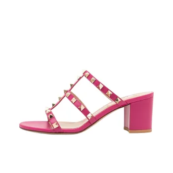 Valentino Rockstud Slip Resistant Slide Slippers Women's Pink