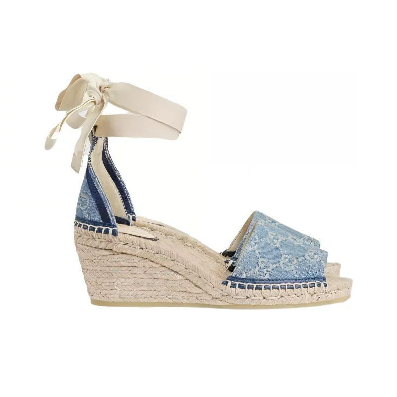 GUCCI One Strap Sandals Women's Blue-1