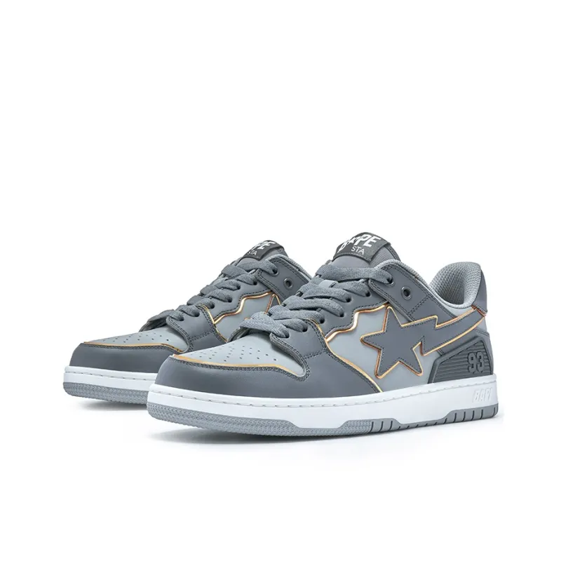 BAPE A BATHING APE Bape SK8 Sta White Silver Grey-1