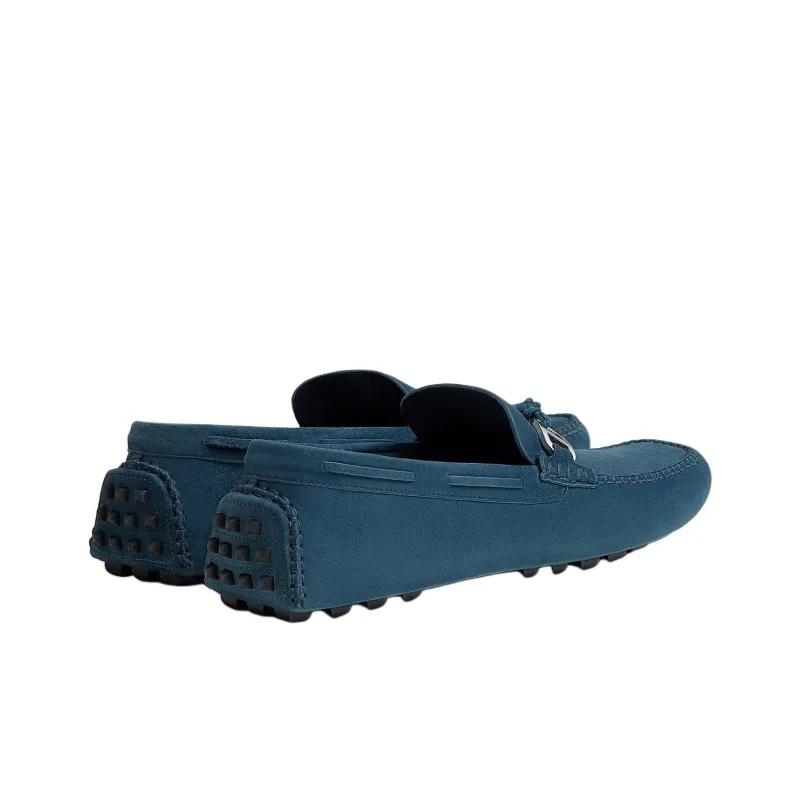 HERMES Alessandro Beanie Shoes Men's Blue-3