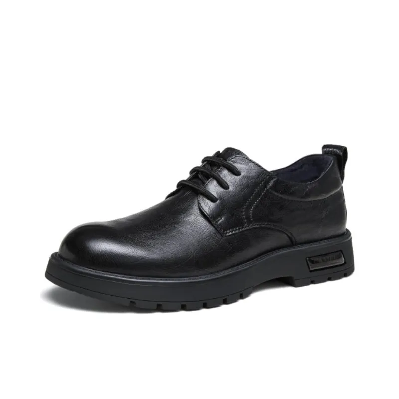 CAMEL Dress Shoes Men Low Top Black/Brown-1
